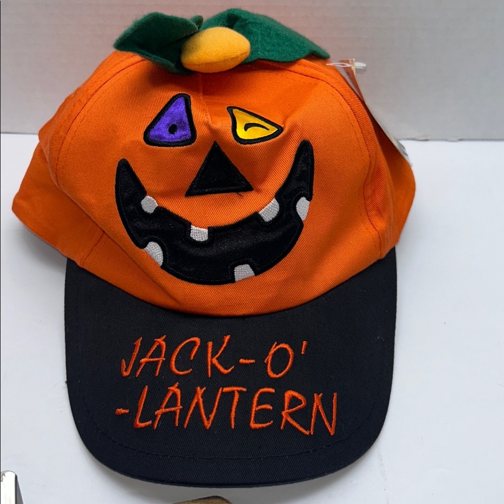 Children's Halloween costume hat Jack-O'-Lantern winky happy face w/tags Dan Dee